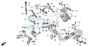 VFR800 drawing REAR BRAKE HOSE (VFR800A)