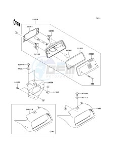 KSV 700 A [KFX700 AND V FORCE] (A1-A2) [KFX700 AND V FORCE] drawing TAILLIGHT-- S- -