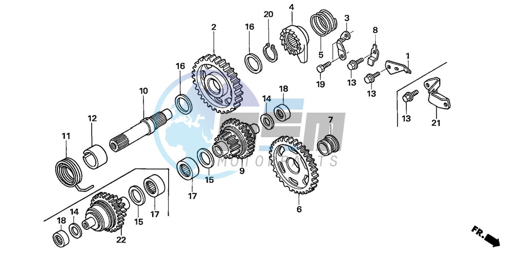 KICK STARTER SPINDLE