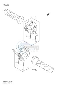 AN400 (E2) Burgman drawing HANDLE SWITCH (AN400ZAL1 E51)