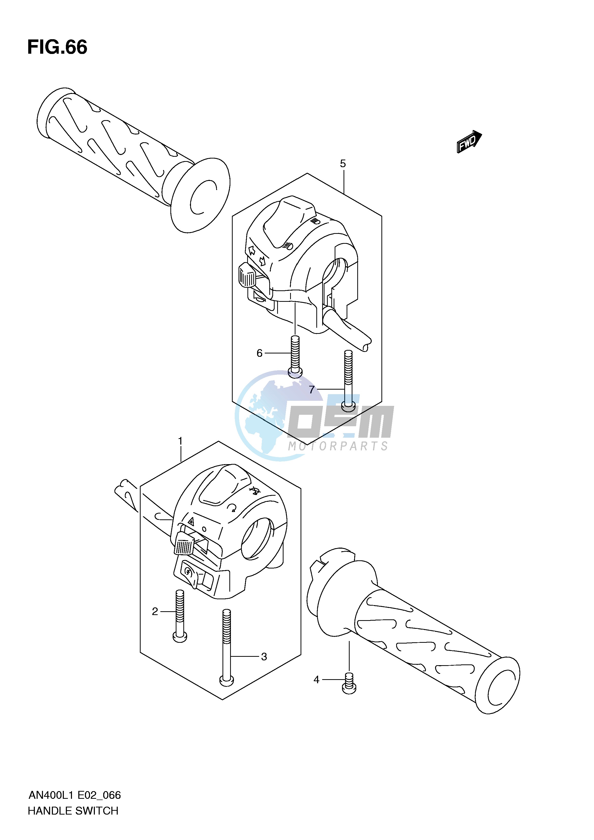 HANDLE SWITCH (AN400ZAL1 E51)