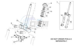 Scarabeo 250 Light e3 drawing Front fork I