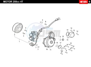 TANGO-250-WHITE drawing MAGNETIC FLYWHEEL - FRONT SIDE FRONT COVER