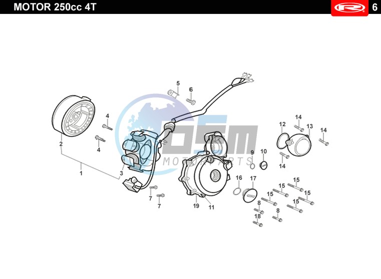 MAGNETIC FLYWHEEL - FRONT SIDE FRONT COVER