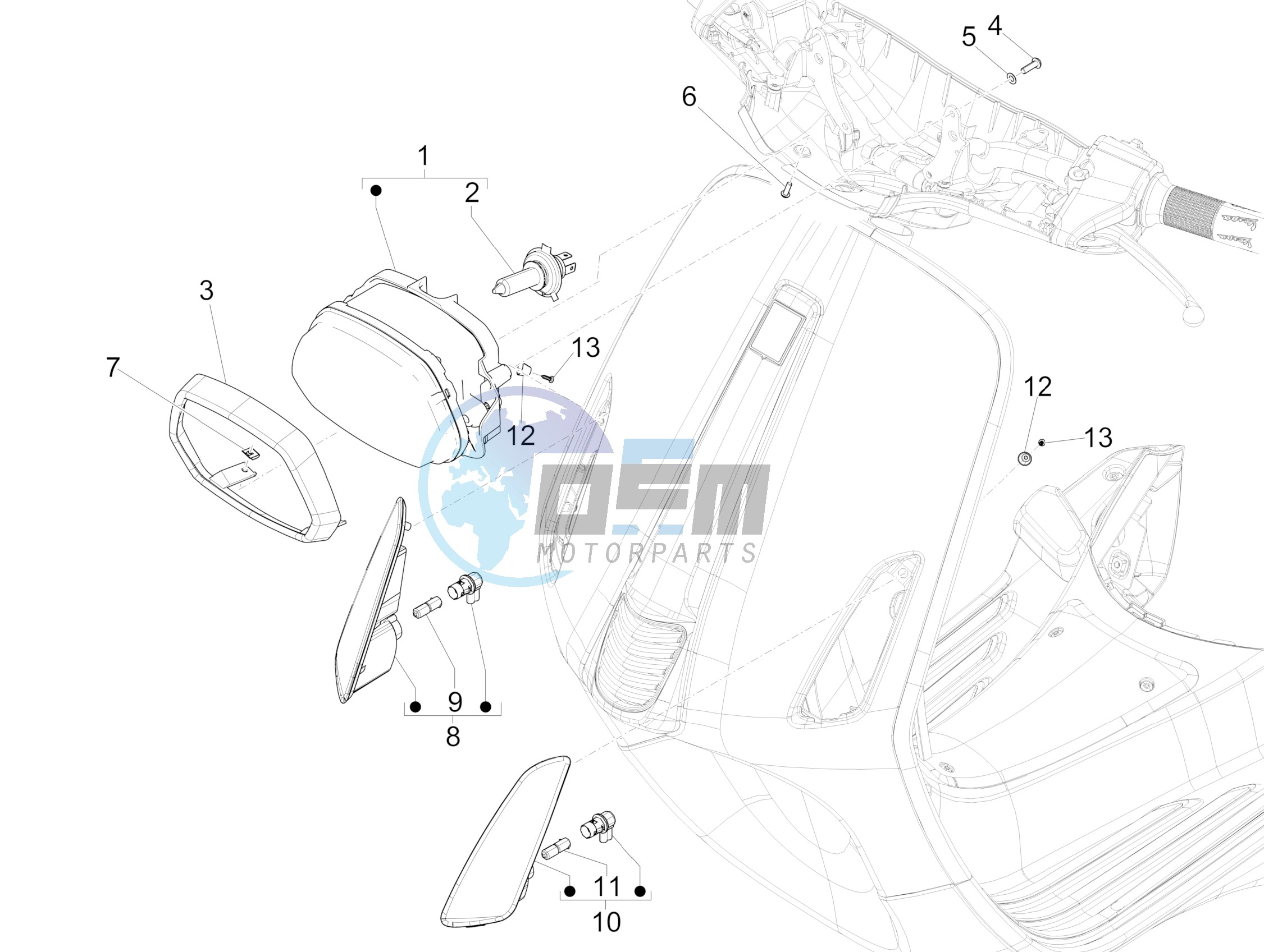 Front headlamps - Turn signal lamps