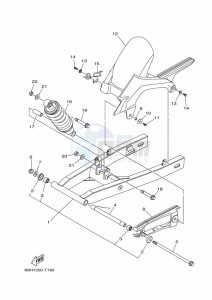 FZN250 (B8H4) drawing REAR ARM & SUSPENSION