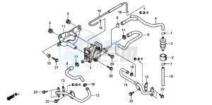 CB250 drawing AIR SUCTION VALVE (CB250P6)