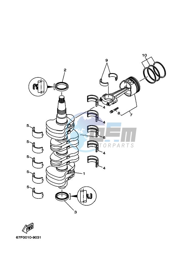 CRANKSHAFT--PISTON