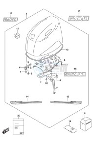 DF 200AP drawing Engine Cover (White)