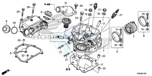 TRX500FA7G TRX500 Europe Direct - (ED) drawing CYLINDER HEAD