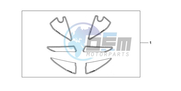 RACING STICKER WHITE BACKGROUND 'NUMBER PLATE STICKERS' WITH