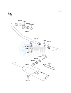 BN 125 A [ELIMINATOR 125] (A6F-A9F) A6F drawing MUFFLER-- S- -