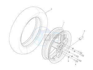 LX 50 4T-4V drawing Front wheel