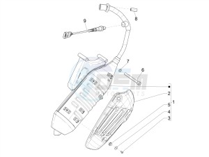 SPRINT 50 4T 3V 25 KMH E4 25 kmh (EMEA) drawing Silencer