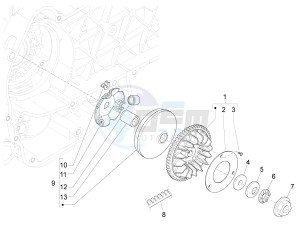 Liberty 150 4t e3 moc drawing Driving pulley