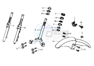 JOYRIDE - 200 cc drawing FRONT FORK