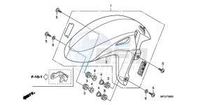 CB600FA Australia - (U) drawing FRONT FENDER