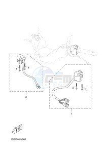 YPR400RA XMAX 400 ABS EVOLIS 400 ABS (1SDG) drawing HANDLE SWITCH & LEVER