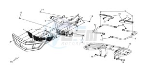 QUAD LANDER 300SL drawing REAR LUGGAGE FRAME / FRONT LUGGAGE FRAME