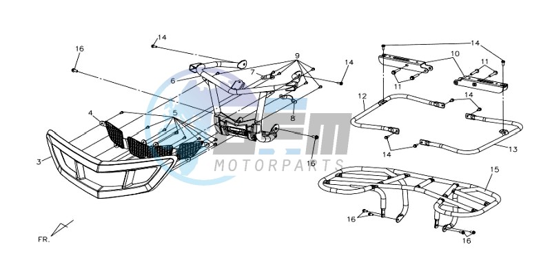 REAR LUGGAGE FRAME / FRONT LUGGAGE FRAME