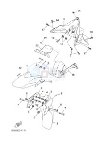 YP125RA (ABS) X-MAX 250 ABS (2DLB 2DLB 2DLB 2DLB) drawing FENDER