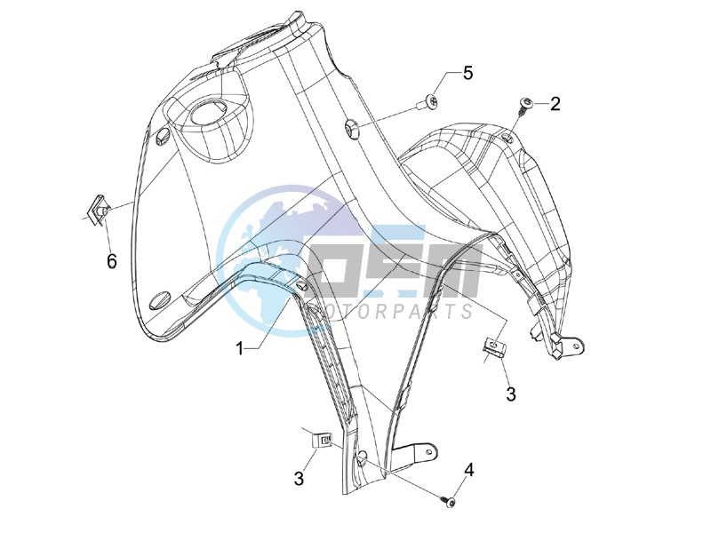 Front glove-box - Knee-guard panel