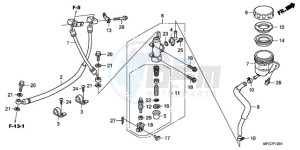 CB600FA39 Spain - (SP / ABS ST 25K) drawing REAR BRAKE MASTER CYLINDER (CB600FA/FA3)