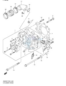 AN250 (E2) Burgman drawing CYLINDER HEAD (MODEL W X Y)