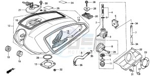 CBX750P2 drawing FUEL TANK