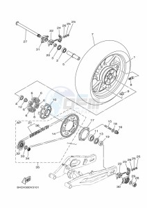 MT-07 MTN690-A (B4CS) drawing REAR WHEEL