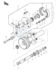 KLT 250 A [KLT250] (A2) [KLT250] drawing FRONT HUB_BRAKE -- 83 A2- -