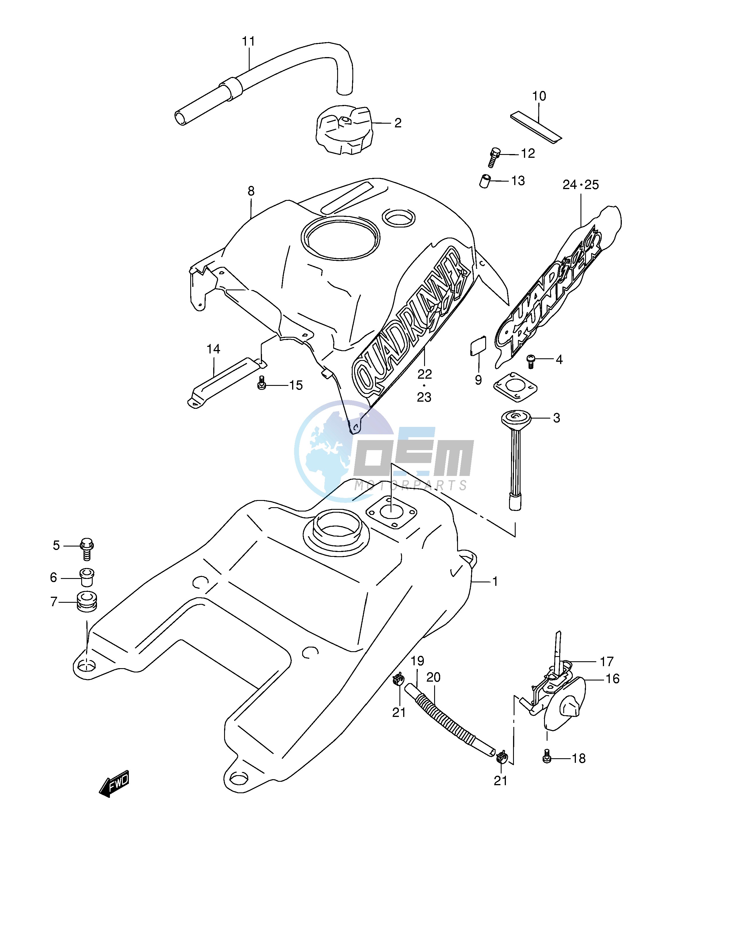 FUEL TANK (MODEL X Y)