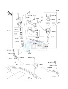 ZR 1000 B [Z1000 EUROPEAN] (B7F-B9F) 0B9F drawing REAR MASTER CYLINDER