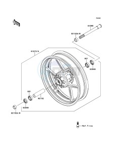 ER-6f EX650CBF GB XX (EU ME A(FRICA) drawing Front Hub