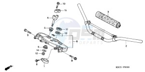 CRF250XB CRF250X ED drawing HANDLE PIPE/ TOP BRIDGE