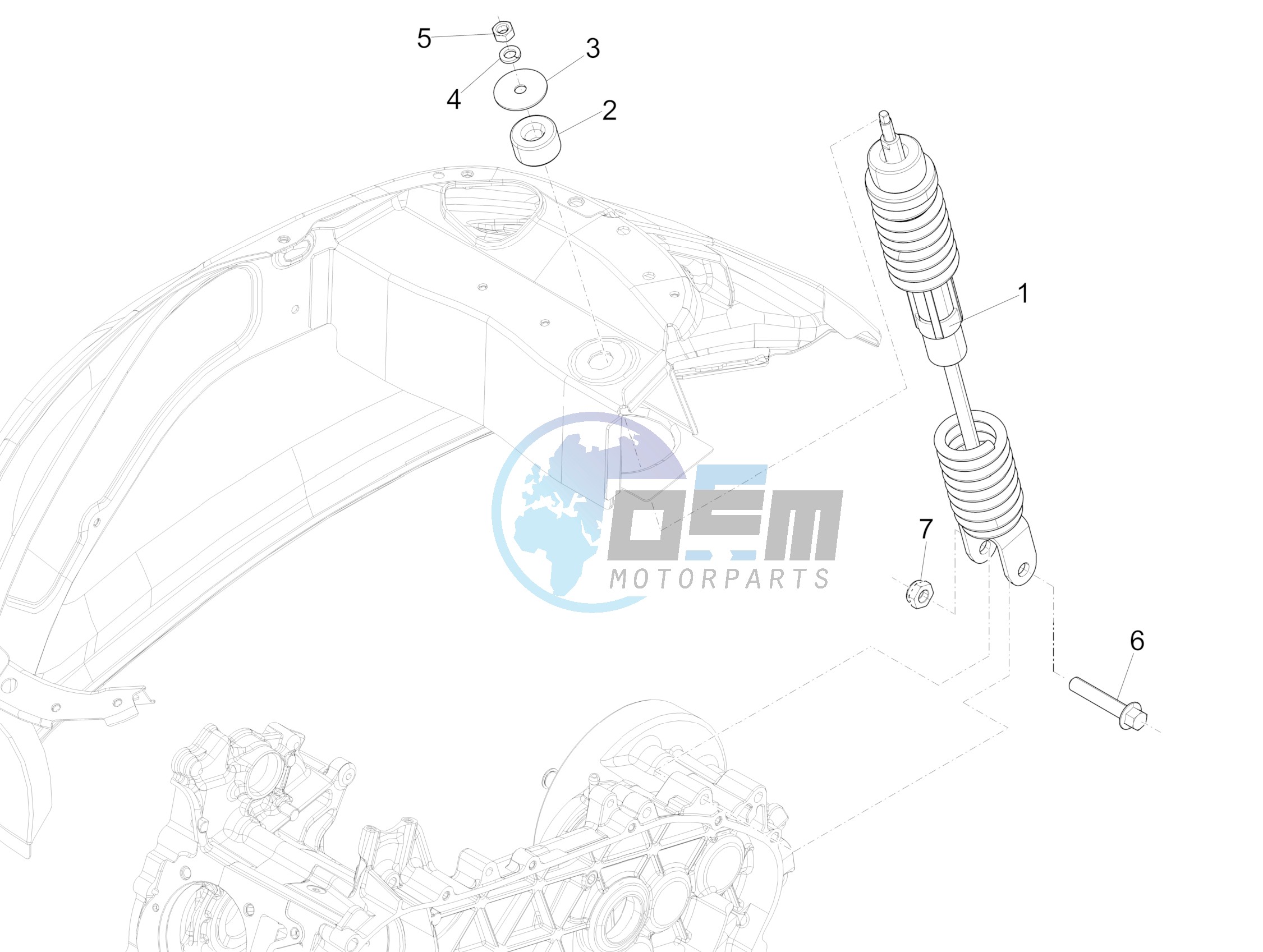 Rear suspension - Shock absorber/s