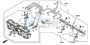 CBR600RR9 UK - (E / MME SPC 3E) drawing THROTTLE BODY