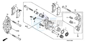 TRX500FE9 Australia - (U) drawing FRONT BRAKE CALIPER