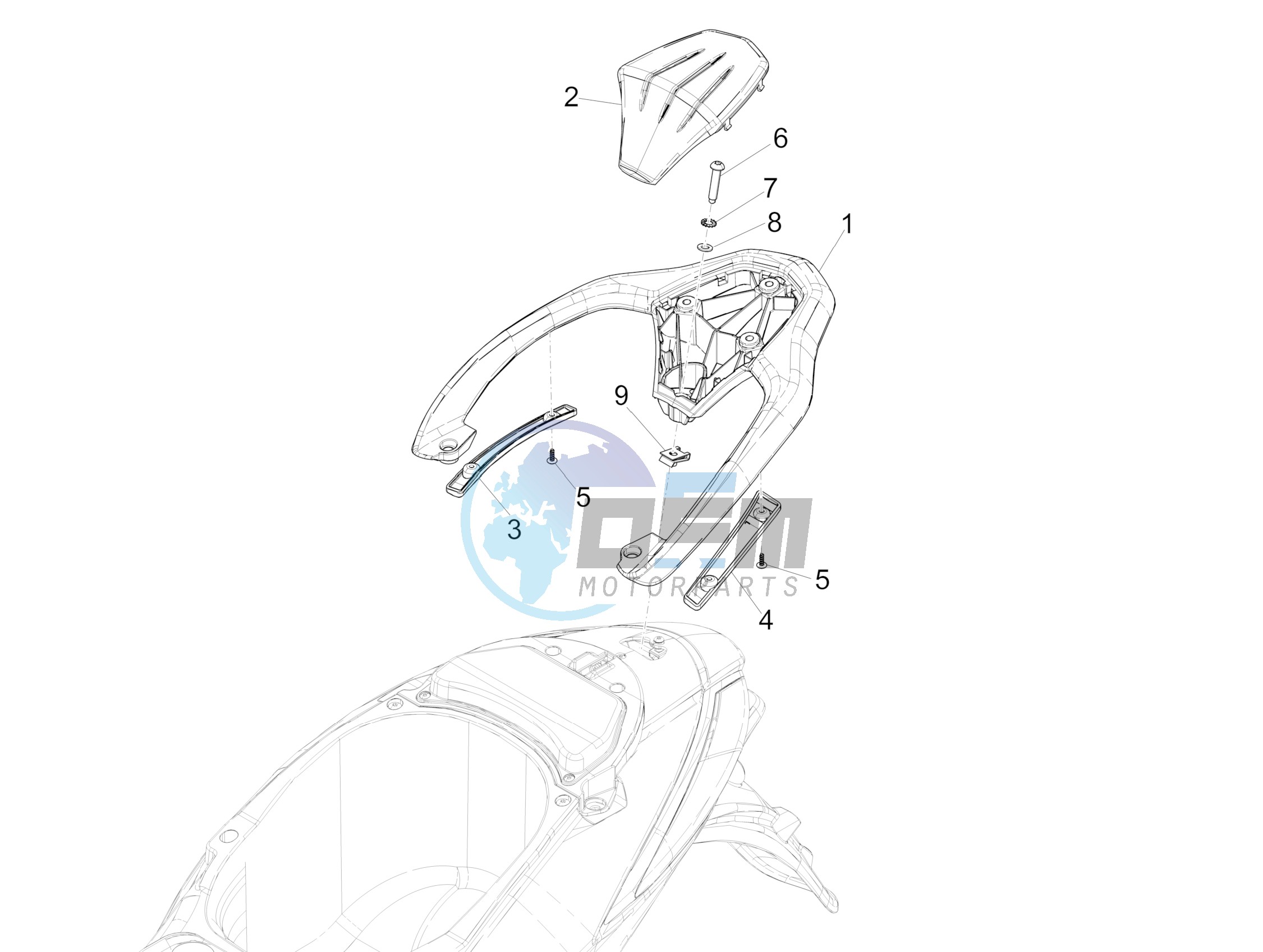 Rear luggage rack