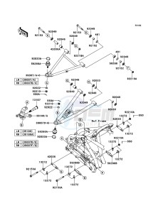 KFX450R KSF450B9F EU drawing Front Suspension