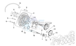 Scarabeo 50 2t e2 (eng. piaggio) drawing Transmission final drive