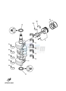 F100AETL drawing CRANKSHAFT--PISTON