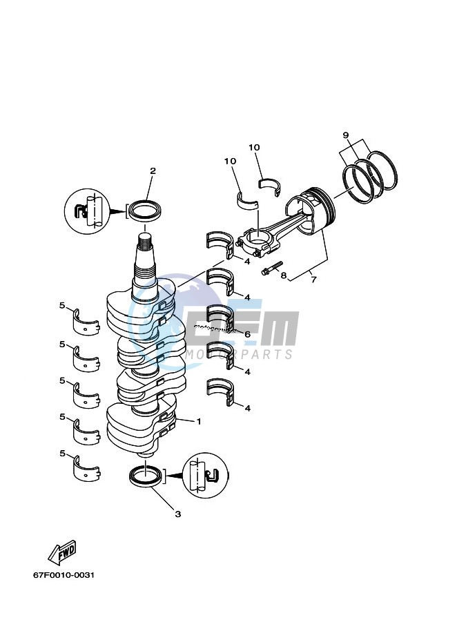 CRANKSHAFT--PISTON