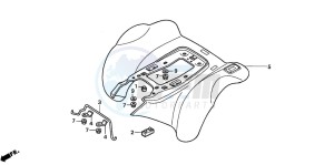 TRX300EX SPORTRAX drawing REAR FENDER