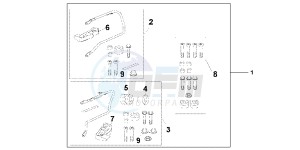 CBF1000FB drawing PANNIER STAY SET