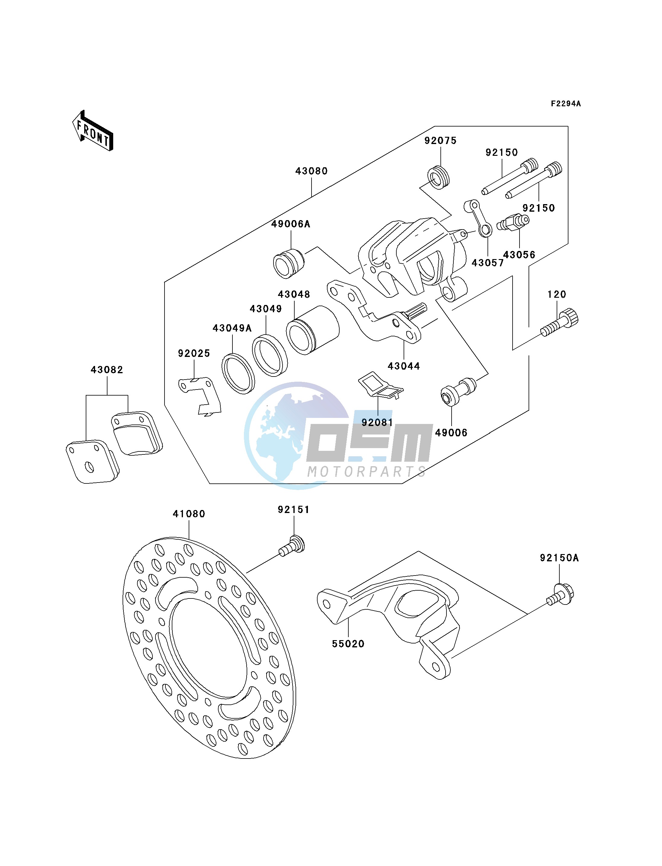 REAR BRAKE-- KX65-A5- -