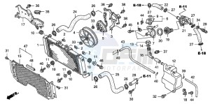 CB1300S CB1300SUPERBOLD'OR drawing RADIATOR (CB1300/S)