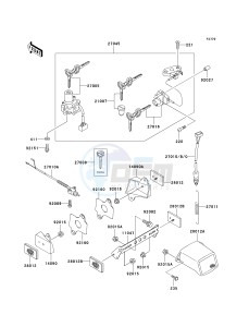 ZX 750 P [NINJA ZX-7R] (P5-P8) [NINJA ZX-7R] drawing IGNITION SWITCH_LOCKS_REFLECTORS