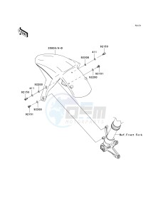 ZX 1000 E [NINJA ZX-10R] (E8F-E9FA) 0E9F drawing FRONT FENDER-- S- -