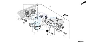 NSS125DF Forza 125 - NSS125D Europe Direct - (ED) drawing REAR BRAKE CALIPER